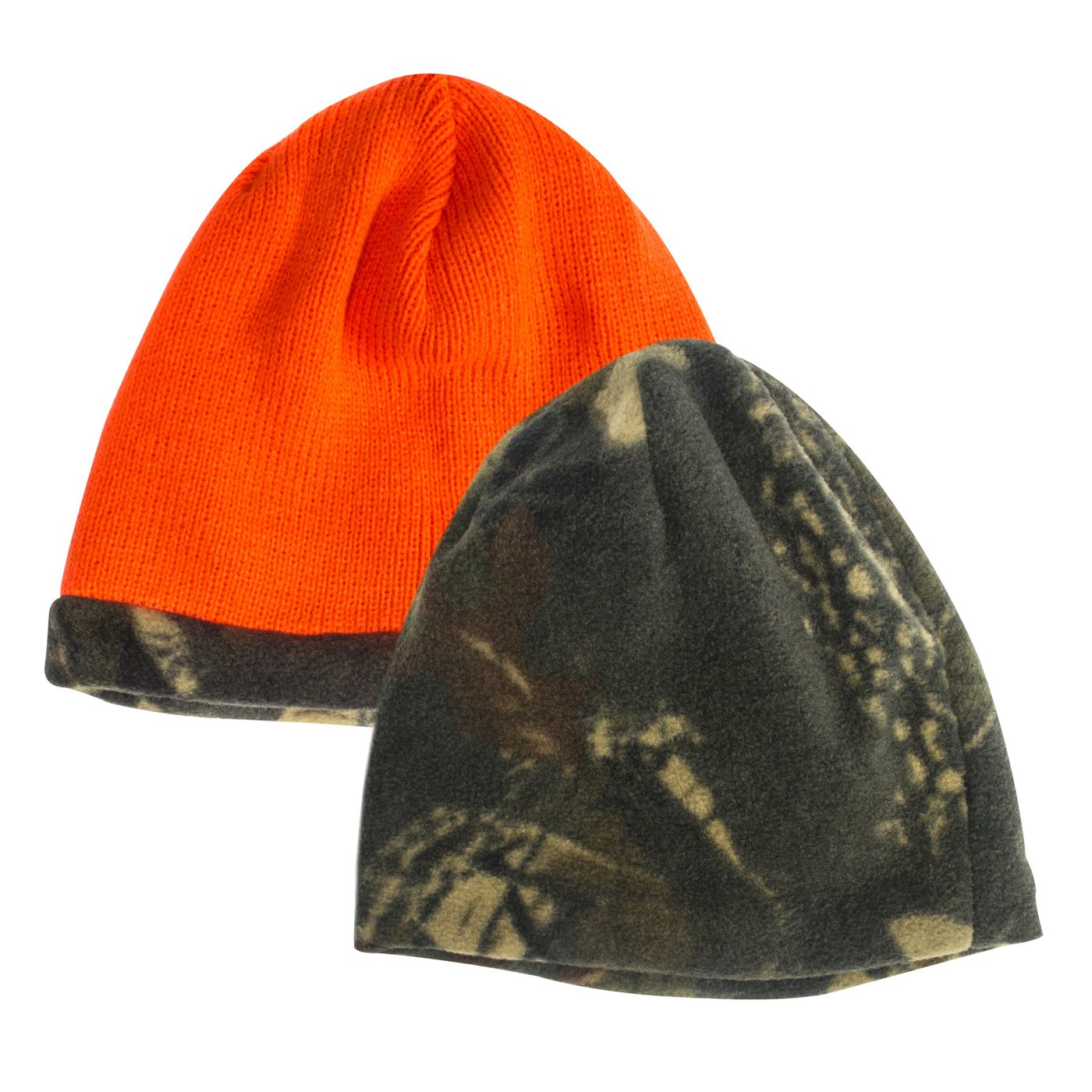 Reversible fleece camo beanie