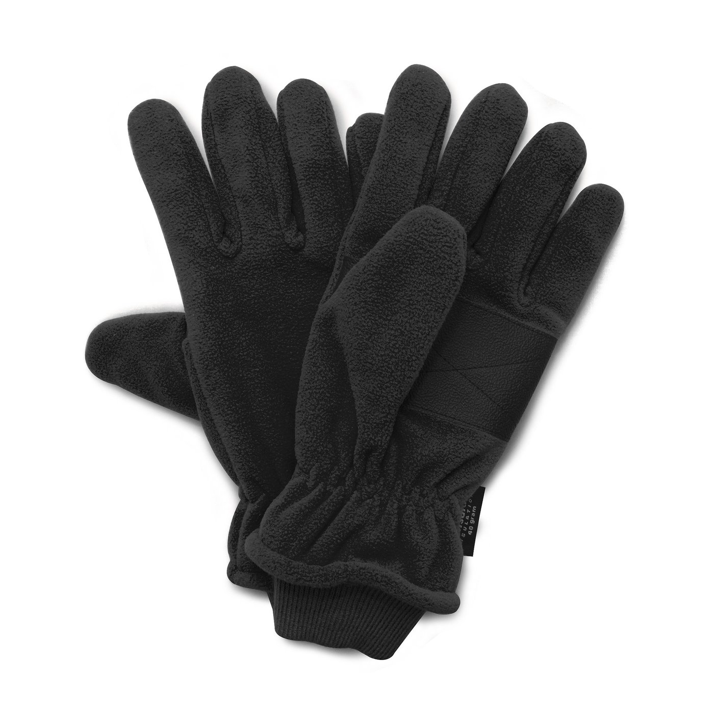 Fleece Glove With Cuff - Black