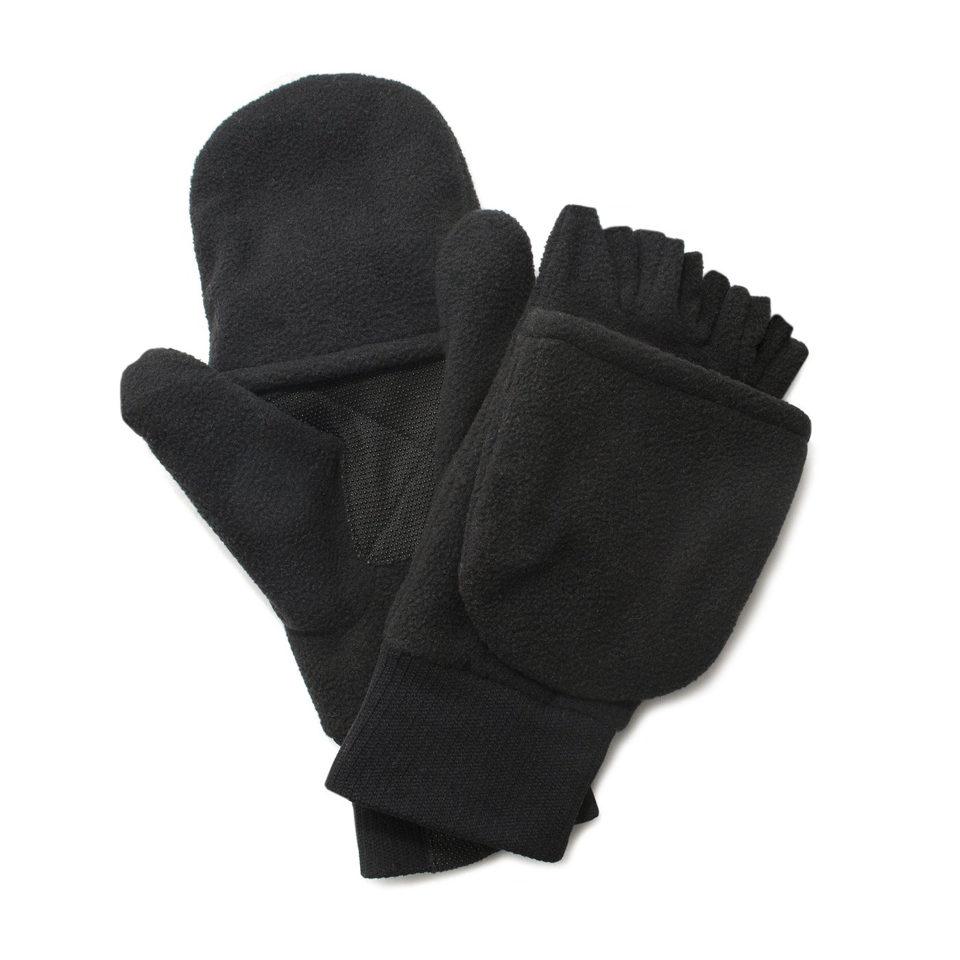 Fleece Flip Mitten - Black