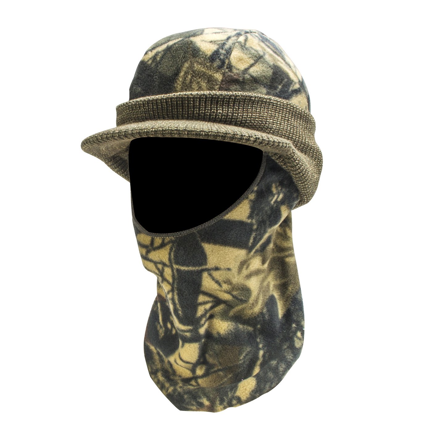 Knit Fleece Visor Cap Mask - Adventure Brown